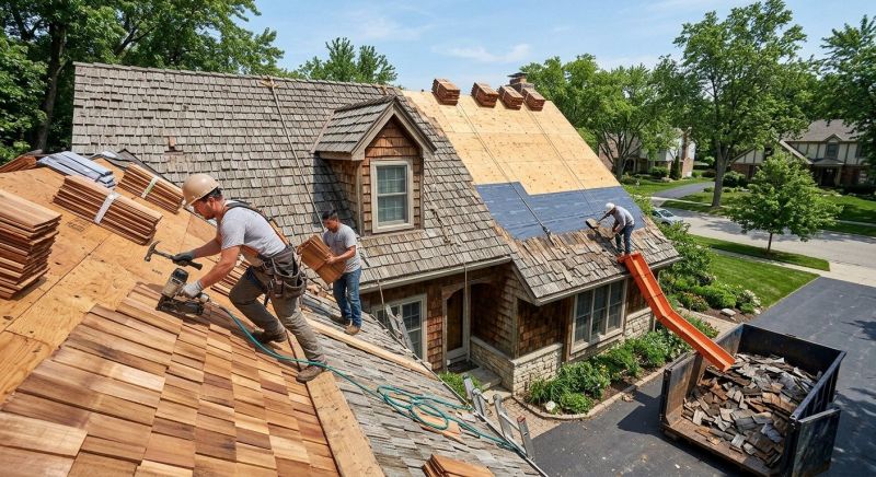 Wood Shingle Roof Replacement in Manahawkin, NJ